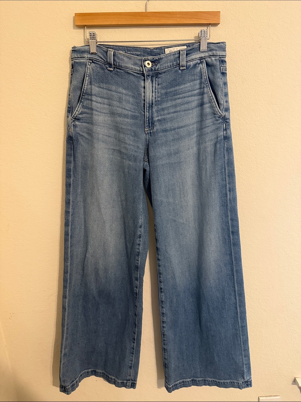 Ag Adriano Goldschmied Stella Low Slung Palazzo Wide-Leg Jeans - Size 26